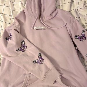 lavender butterfly hoodie